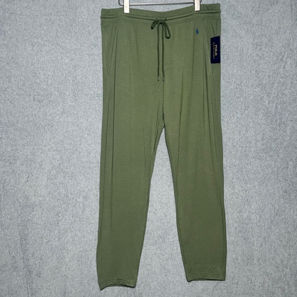 Polo Ralph Lauren Men's Green Mini Terry Pajama Pants NWT SZ XL - Picture 2 of 12